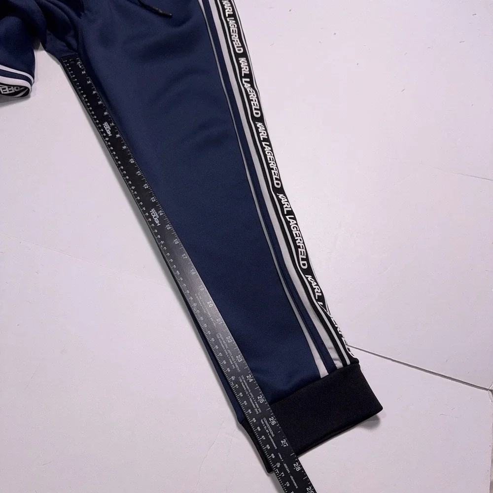 Karl Lagerfeld‎ Paris Jogger Sweatpants Mens Large Blue Colorblock Track